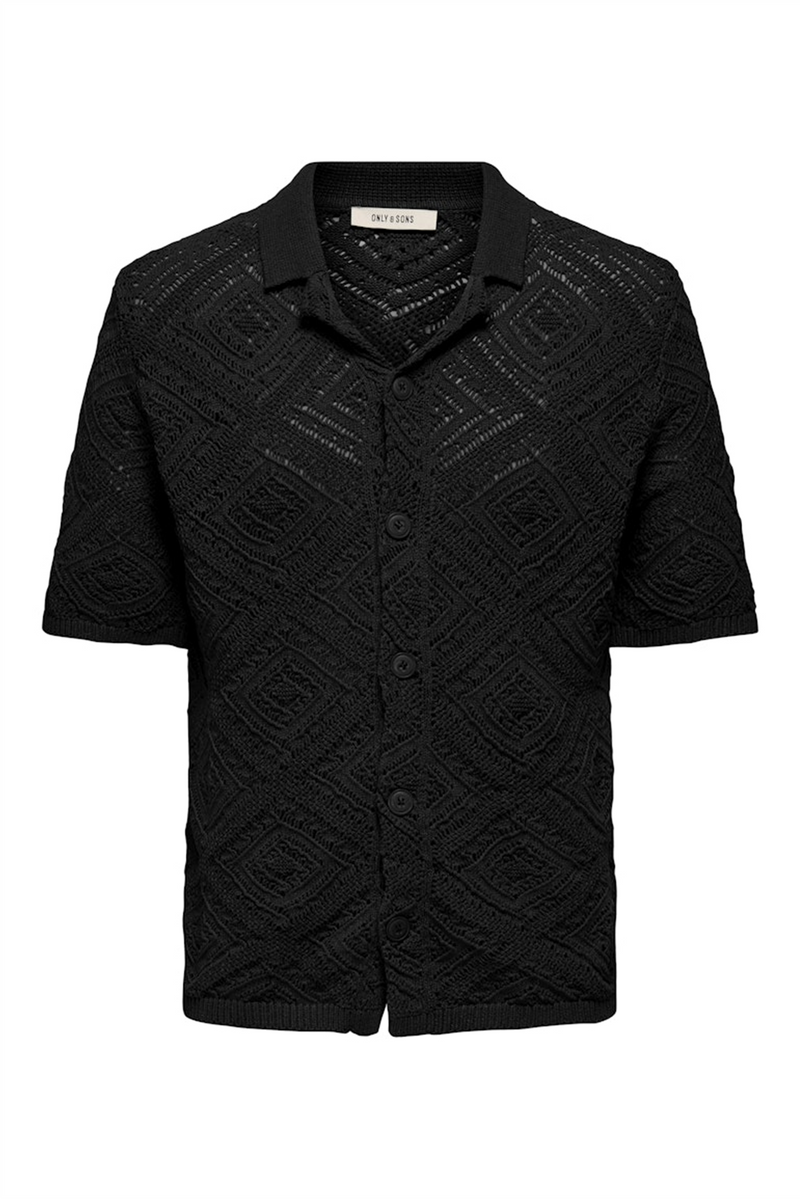 ONLY & SONS Strick Hemd Black