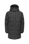 ONLY & SONS Winter Quilted Jacke Grey Pinstripe