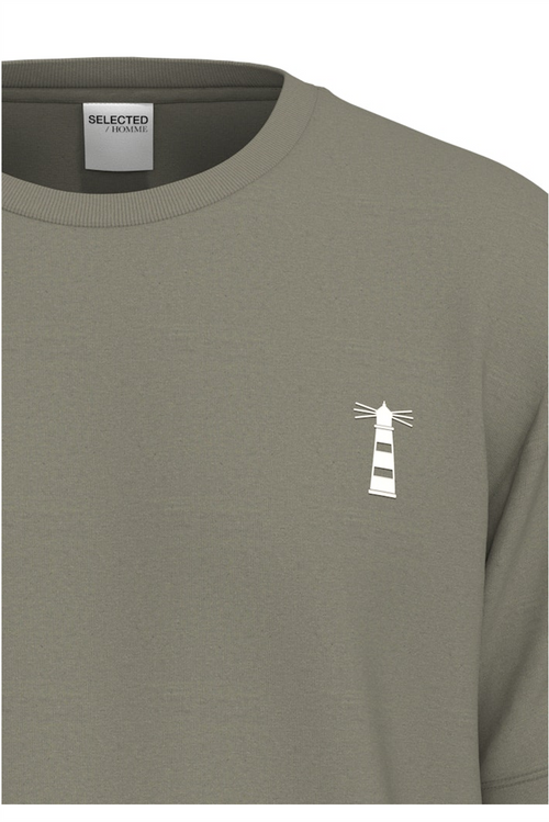 SELECTED HOMME T-Shirt Vetiver Light