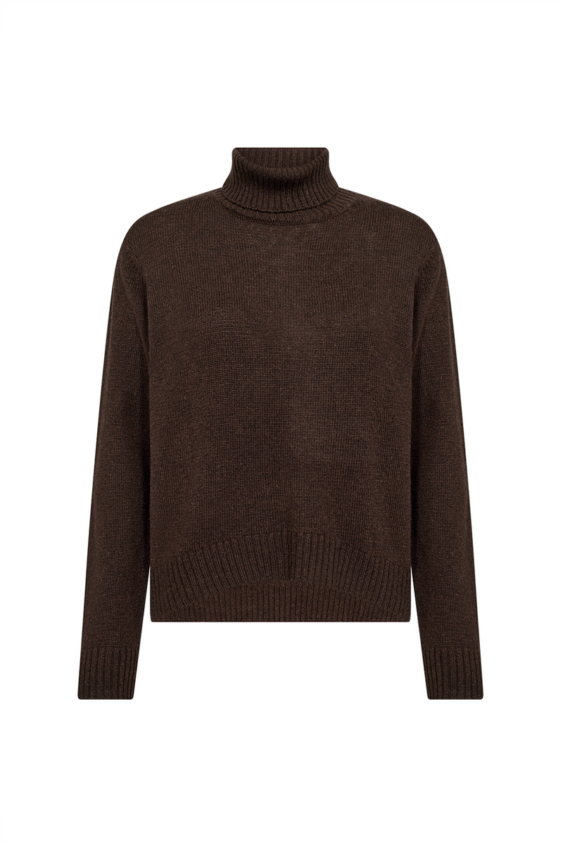 SOYACONCEPT Wolle Rollkragen Pullover Dunkelbraun