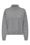 JDY High Neck Pullover Medium Grey Melange