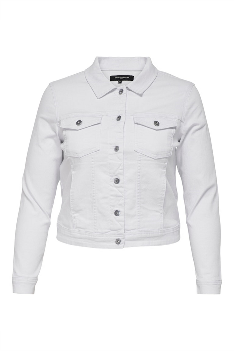 ONLY CARMAKOMA Jeans Jacke White