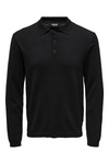 ONLY & SONS Leichtes Poloshirt Black