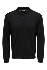 ONLY & SONS Leichtes Poloshirt Black