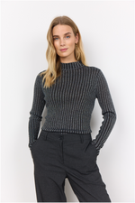 SOYACONCEPT Glitzer Pullover Schwarz
