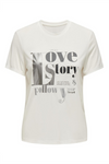 ONLY Modal T-Shirt Cloud Dancer Love Story