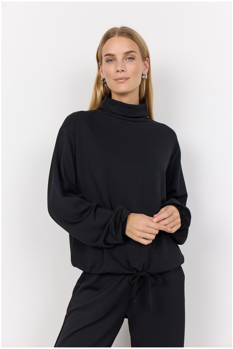 SOYACONCEPT Soft Rollkragen Sweatshirt Schwarz