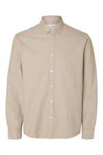 SELECTED HOMME Gebürstet Twist Hemd Egret