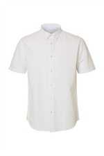 SELECTED HOMME Leinen Kurzarm Hemd White