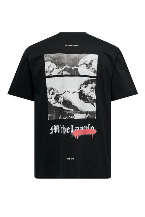 ONLY & SONS Backprint T-Shirt Michelangelo Black