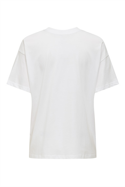 ONLY Frontprint T-Shirt Bright White Paris