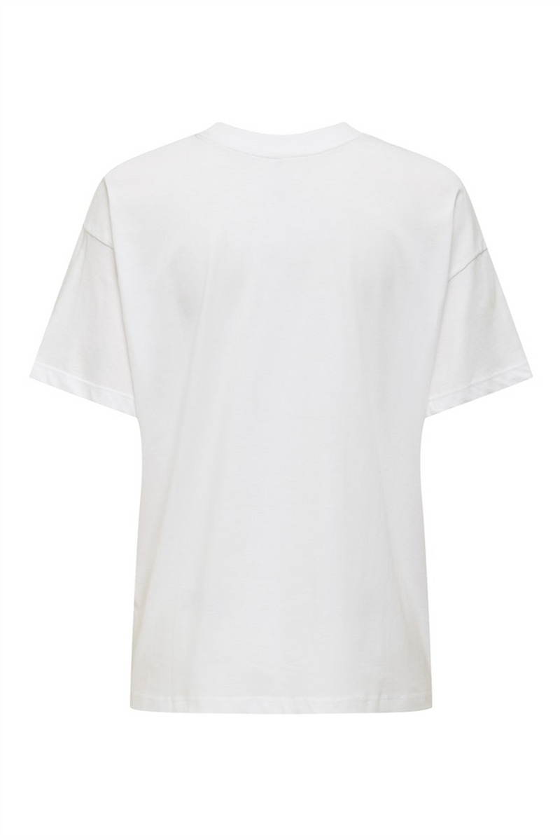 ONLY Frontprint T-Shirt Bright White Paris