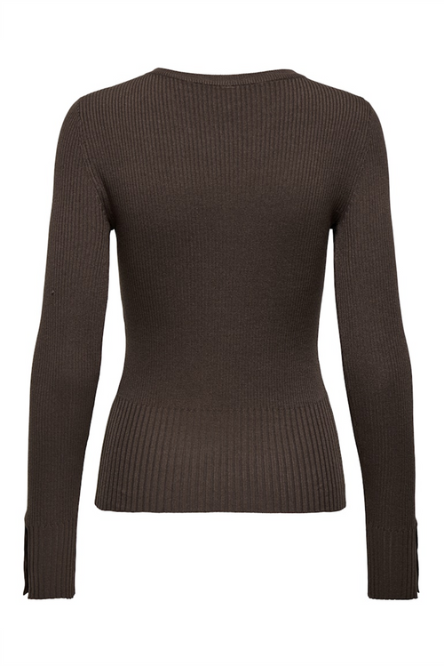 ONLY Leichter Rib Pullover Chocolate Marti