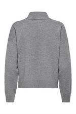 JDY High Neck Pullover Medium Grey Melange