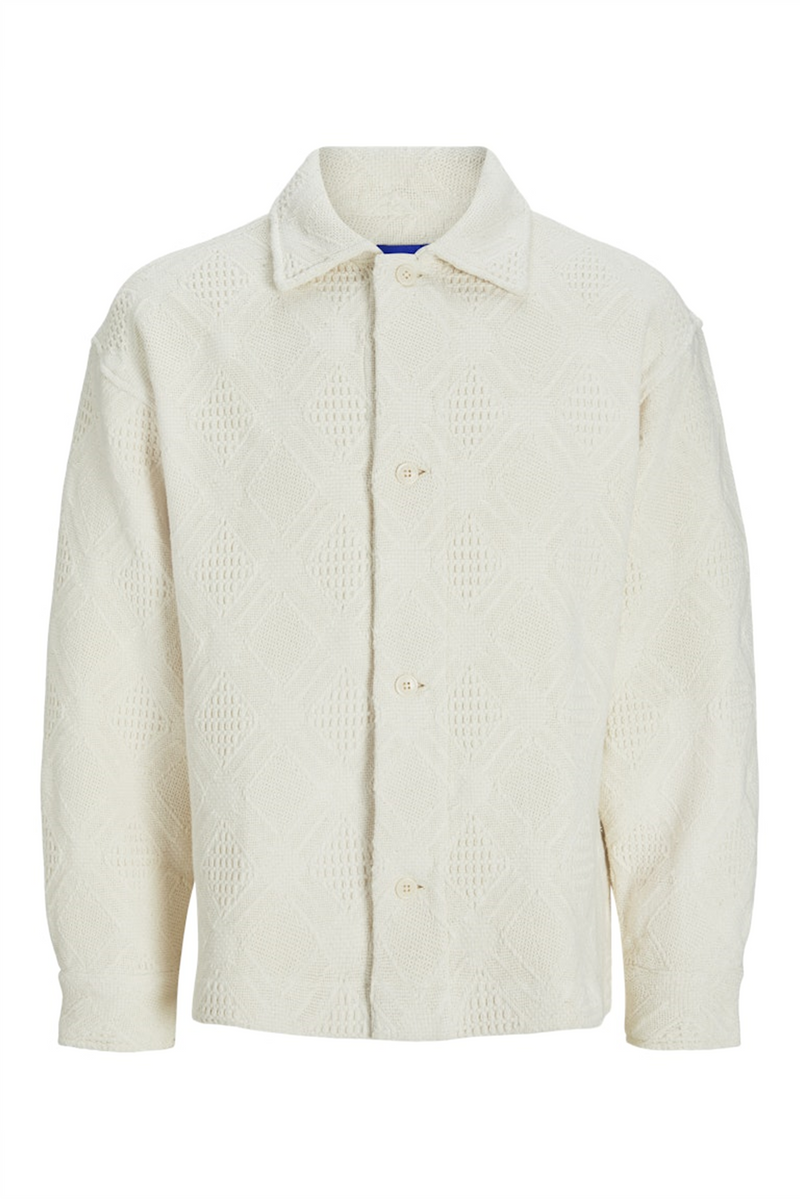 JACK & JONES Jacquard Overshirt Antique White