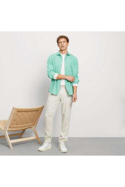 OLYMP Casual Hemd Regular Fit Kristallgrün