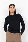 SOYACONCEPT Polokragen Pullover Schwarz