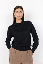 SOYACONCEPT Polokragen Pullover Schwarz