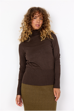 SOYACONCEPT Rollkragen Pullover Dunkelbraun