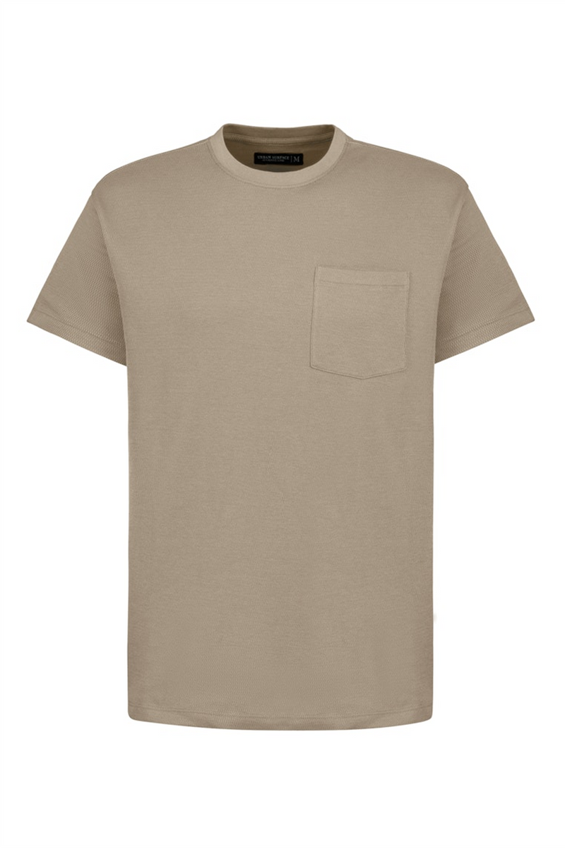 URBAN SURFACE Struktur T-Shirt Dark Beige