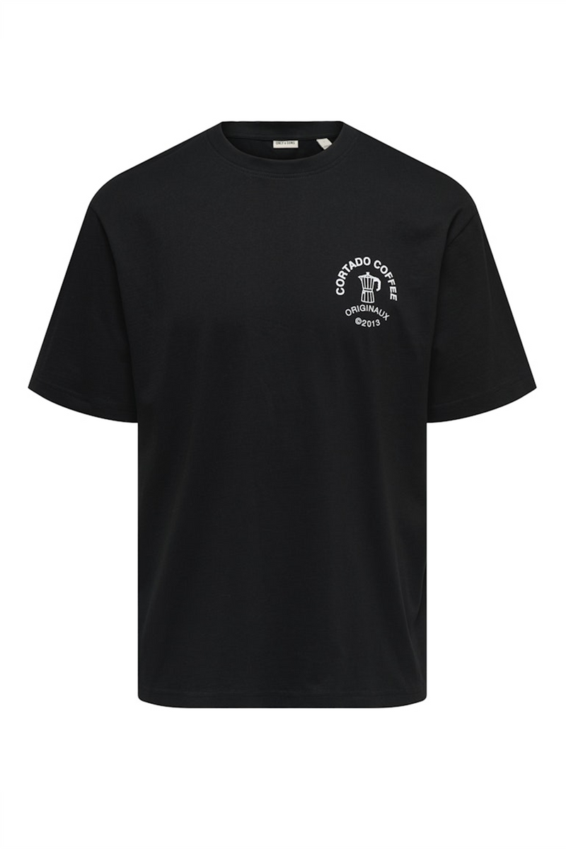ONLY & SONS Backprint T-Shirt Black Cortado