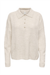 ONLY Polokragen Pullover Whitecap Gray Melange