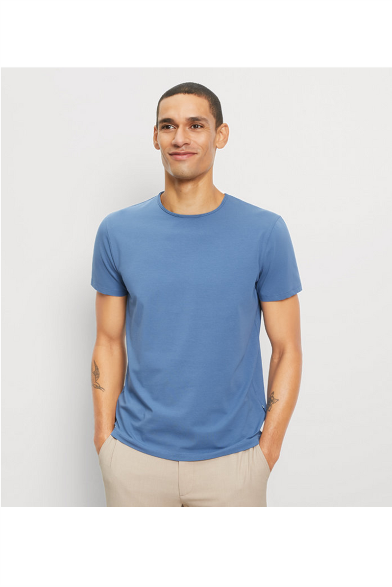 OLYMP T-Shirt Rauchblau
