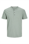 JACK & JONES Henley T-Shirt Lily Pad