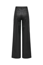 ONLY Highwaist Wide Leg Gecoated Jeans Black