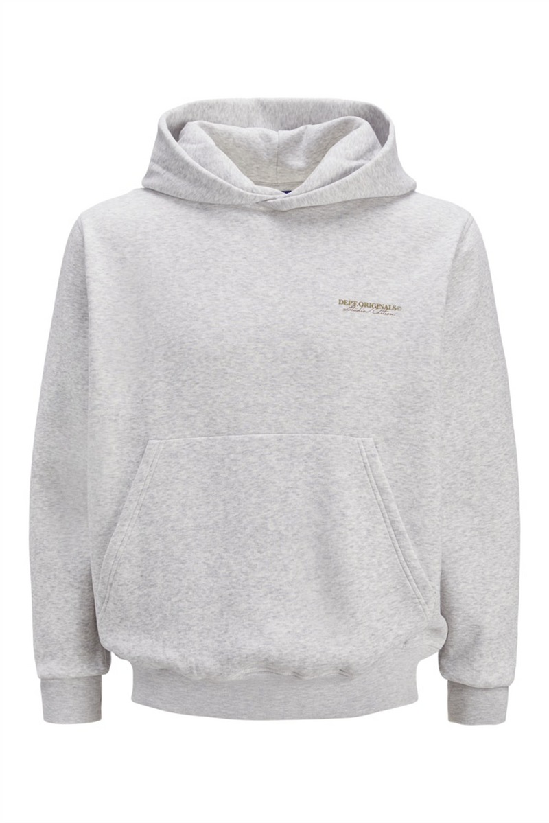 JACK & JONES Backprint Hoodie White Melange