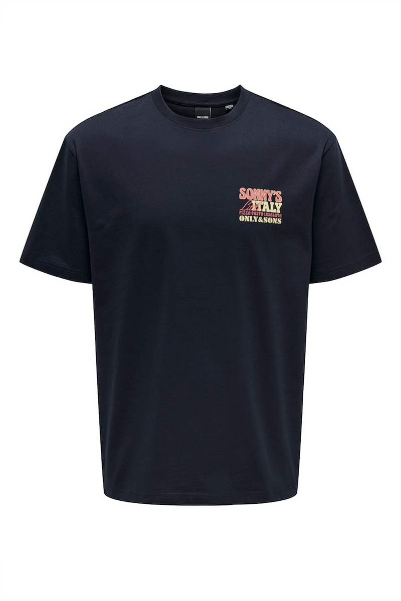 ONLY & SONS Backprint T-Shirt Navy Blazer