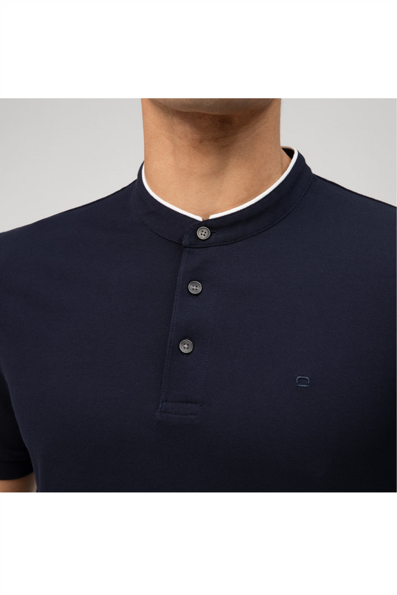 OLYMP Stehkragen Poloshirt Marine