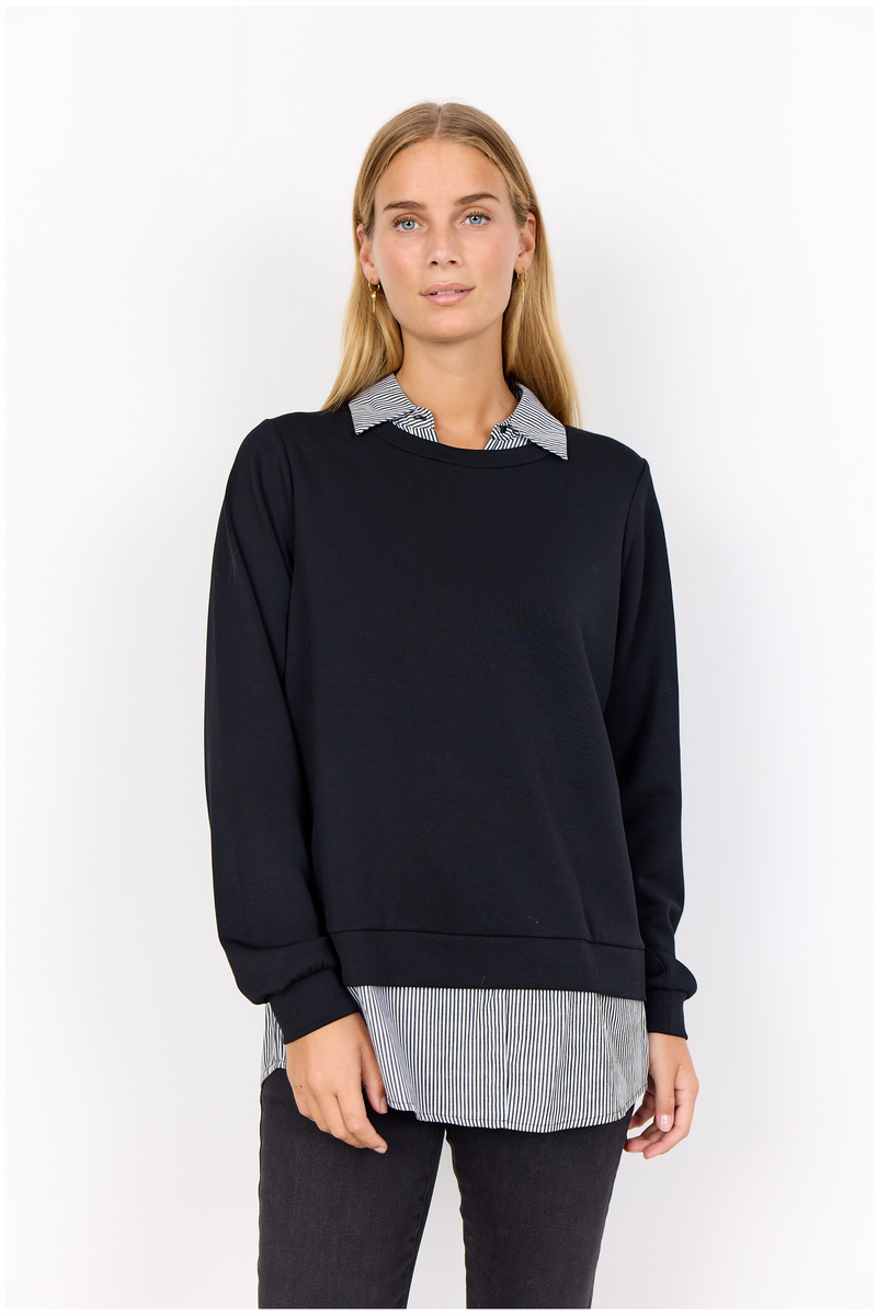 SOYACONCEPT Soft Bluse Schwarz