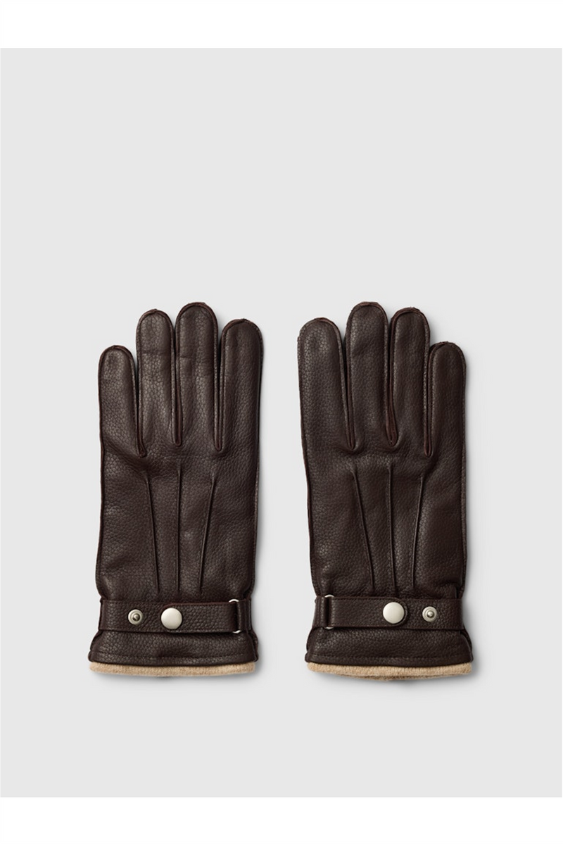 SELECTED HOMME Leder Handschuhe Demitasse – Rohbau