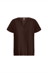 SOYACONCEPT Plissee Blusenshirt Dunkelbraun