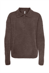 ONLY Polokragen Pullover Chocolate Melange