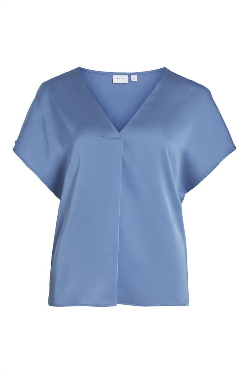 VILA V Neck Blusenshirt Coronet Blue