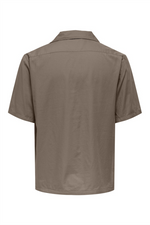 ONLY & SONS Resort Kragen Kurzarm Hemd Fossil