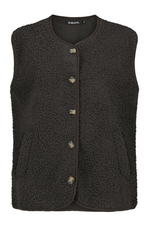 SUBLEVEL Teddy Weste Dark Brown