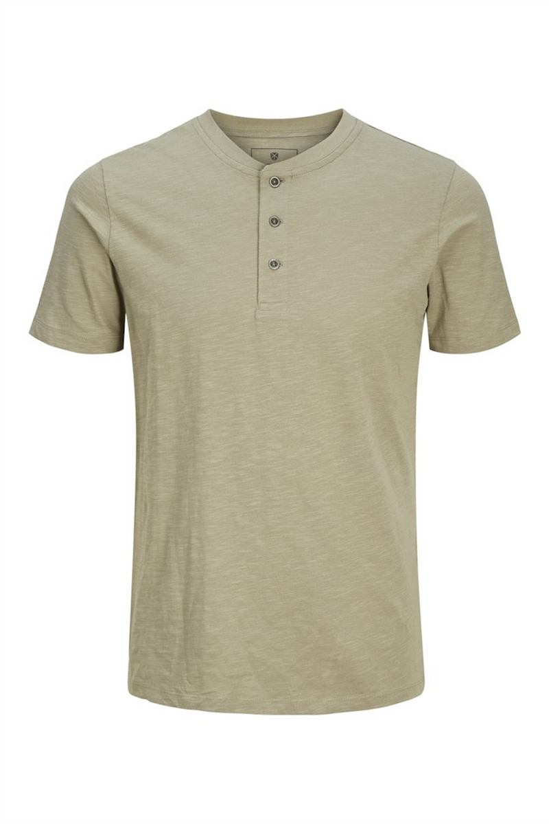 JACK & JONES Henley T-Shirt Sand