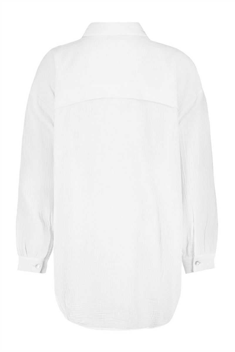 SUBLEVEL Musselin Bluse White