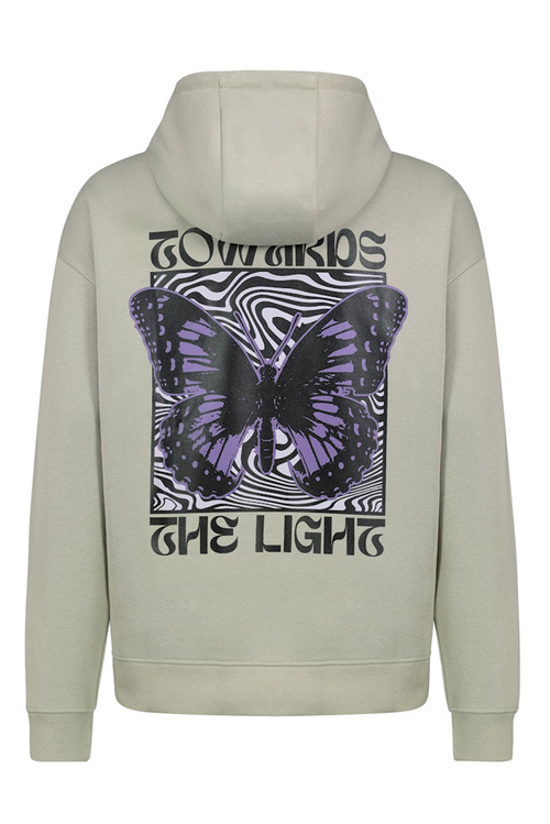 SUBLEVEL Backprint Hoodie Middle Green