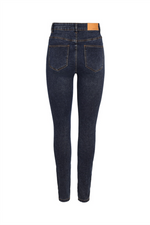 NOISY MAY High Waist Jeans Dark Blue Denim