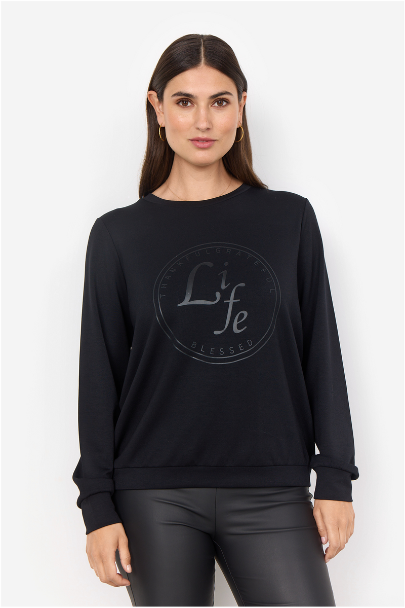 SOYACONCEPT Soft Sweatshirt Mit Print Schwarz