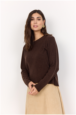 SOYACONCEPT Wolle Pullover Dunkelbraun