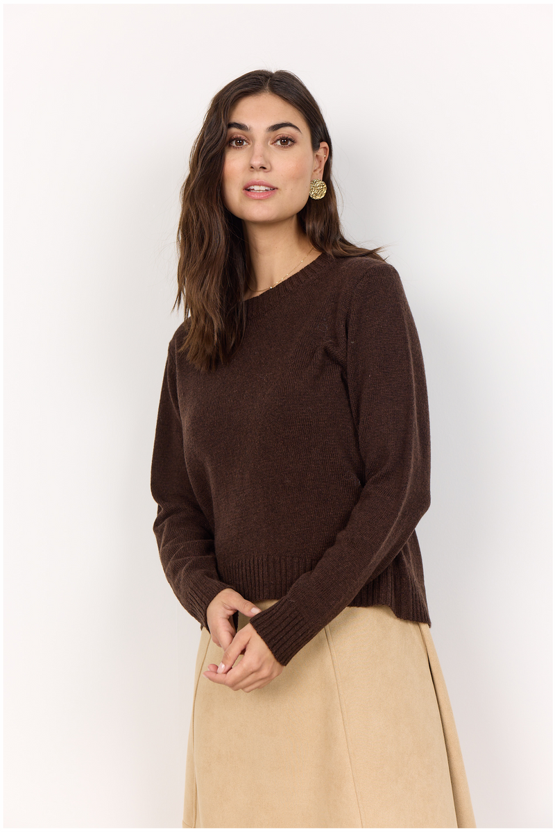 SOYACONCEPT Wolle Pullover Dunkelbraun
