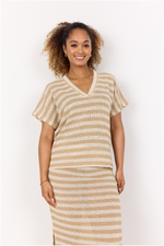 SOYACONCEPT Strick T-Shirt Sand