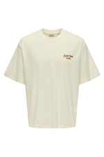 ONLY & SONS Backprint T-Shirt Antique White