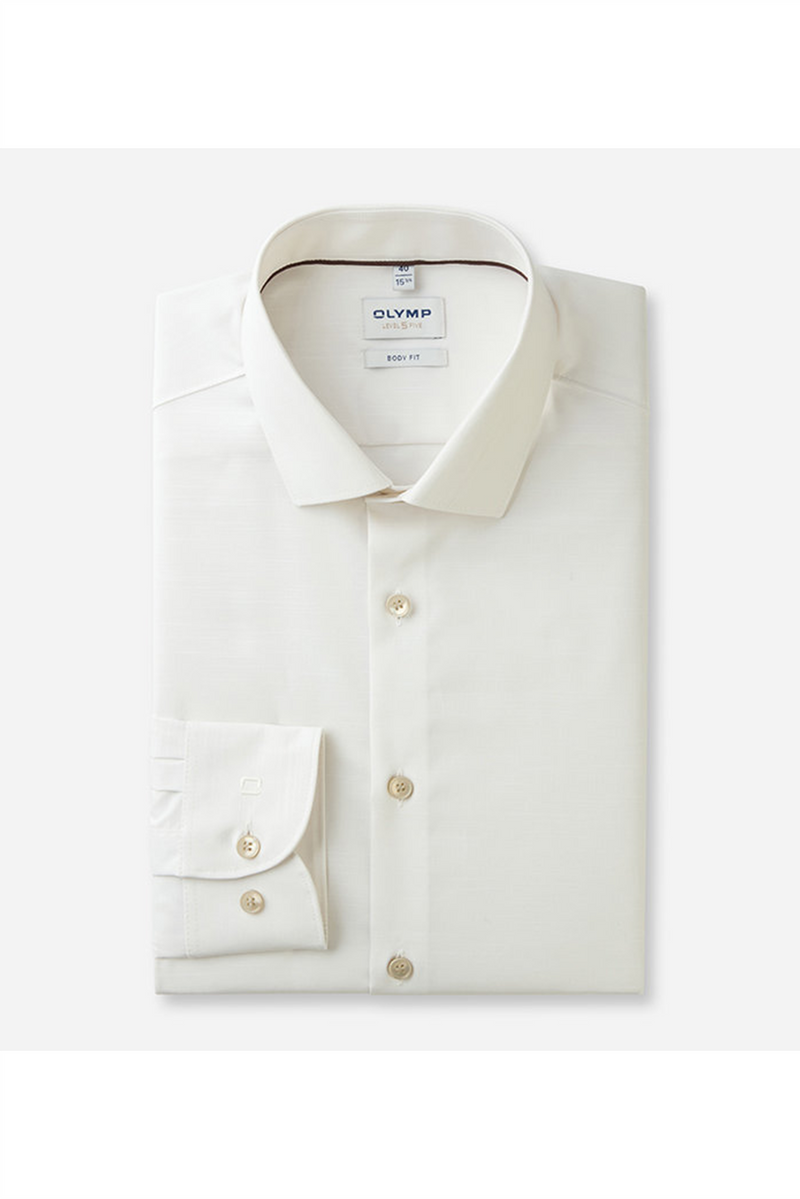 OLYMP Hemd Level 5 Body Fit Hellbeige
