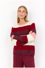 SOYACONCEPT Streifen Pullover Bordeaux